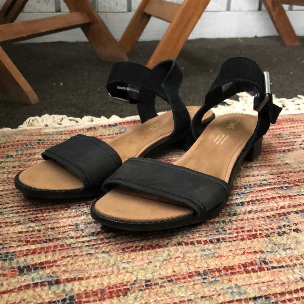 TOMS Black Sandals
